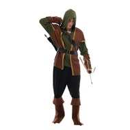 620Boys Archer Robin Hood Cosplay Costume Halloween Kids Forest Hunter Hoodie Outfits