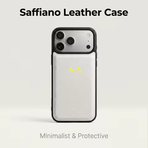 Vintage Saffiano Leather Phone Case Custom Embossed Gold Letter Slim Shockproof Cover for iPhone 13 