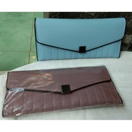 Black striped 3-fold wallet
