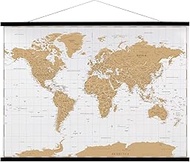 FALAMON Magnetic Poster Hanger Frame, 22x34 22x28 22x14 Teak Wood Magnet Poster Frame for Posters, P