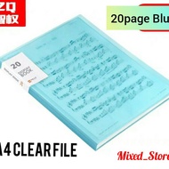 A4 Pocket File Candy Clear 20page