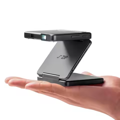 2025 ZIP Tri-Fold DLP Truly Mini Projector Support Type-C Fast Charging 5000mAh Outdoor Projector,Po