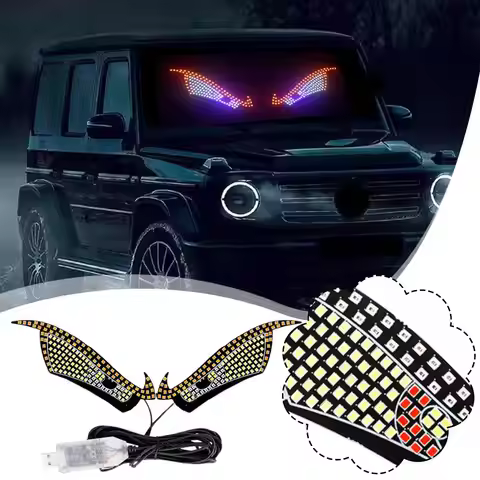 2025 New Ghost Car Decoration Light Green Magic Eye Story USB Light Mode Decoration Car Eye 11 Devil
