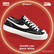 [ORIGINAL] Compass Gazelle Low Black White Shoes