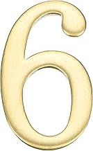 QUARKZMAN House Numbers for Outdoor 1.85 Inch Self-Adhesive Brass Letterbox Decor Number Sticker for