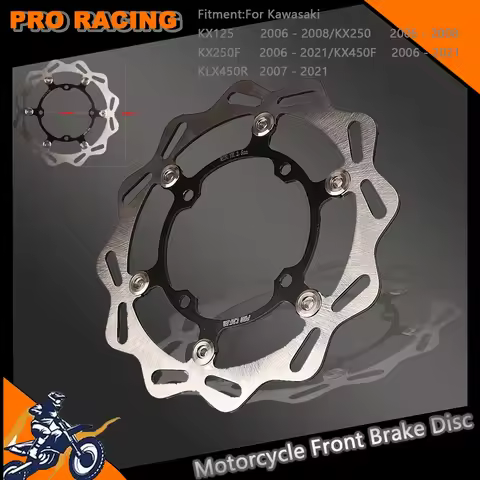 Motorcycle 270mm Front Floating Brake Disc Rotor Disk For Kawasaki KX125 KX250 2006-2008 KX250F KX45