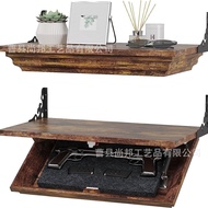 Ready Stock Wooden Hidden Rack Wall-Mounted Hidden Rack Wooden Storage Organizer