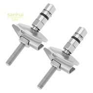 1 Pair Toilet Seat Fixing Hinge Set M6 X 71.5mm Stainless Steel Toilet Lid Hinge Fixing Bracket C010