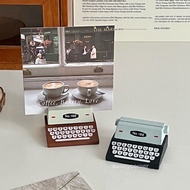 Vintage Typewriter Note Holder Ornament Desktop Message Note Holder Polaroid Photo Holder Wooden Car