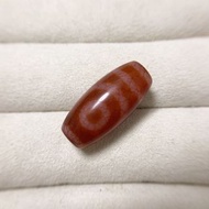 紅玉髓 冰飄龍紋血絲天珠 兩眼