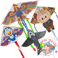 Fabric kite (with string) - Baby three kite, Labubu kite, Eagle kite, Doraemon kite, Shark kite, Pho