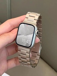 1 pieza Correa de reloj compatible con Apple Watch de acero inoxidable ajustable
