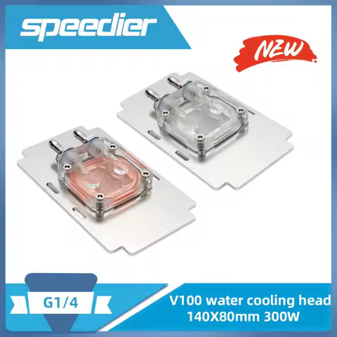 Cooler Cooling Block Purple Copper Water-cooled GPU Heat Dissipation Plate Tower Head for Nvidia Tes