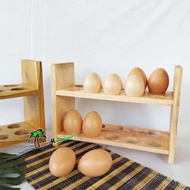 ARENHANDICRAFT 2-sided wooden egg tray (20 eggs)