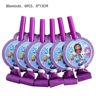 6pcs Gabbys Dollhouse Martha and the Bear Encanto  Blow Dragon Whistle Cartoon Children's Toys  Boy 