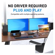 USB3.0สวิตช์ KVM แบบ Dual DP สวิตช์ KVM 8K 30Hz 3 In 2 Out สำหรับ2 Displays