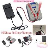 LANFYGOODSS Dual-head Charger, Overload Protection Universal Lithium Battery Charger, 18/21V/24V Lit