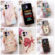 For Oppo K13 Turbo Case PLM110 Clear Cute Cat Luxury Flowers Cool Painted Soft Phone Casing For Oppo