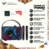 Vinnfier VF Tango XT7000 Max 80W Portable Bluetooth Karaoke Speaker Guitar , 2 UHF Wireless Micropho