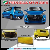 PERODUA MYVI ICON 2015 SE FACELIFT GEAR UP STYLE FULLSET SKIRTING (FRONT SKIRT, SIDE SKIRT, REAR SKI