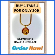 ✴ ◺ ▬ STAINLESS NECKLACE GOLD ST. PADRE PIO BUY 1 TAKE 1 HYPOALLERGENIC