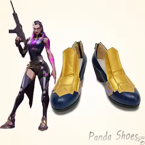 Valorant Reyna Cosplay Shoes Anime Game Cos Yellow Boots Reyna Cosplay Costume Prop Shoes for Con Ha
