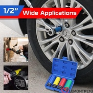 LEMONTREE Impact Sleeve Set, 15mm 17mm 19mm 21mm 22mm Pneumatic Wrench Compatible Wheel Protector Im