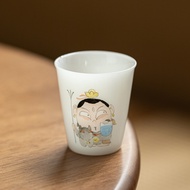 Erlang Shen Cola Cup Tea Cup Hand-Painted Ceramic Tea Set Home Tea Light Luxury Elegant Home Kung Fu