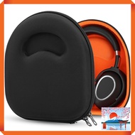 Geekria Shield Headphone Case (for Layflat On-Ear Headphones), Hard Shell Travel Carrying Bag with C
