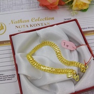 KJ Nathan - Gelang Wanita Terlaris Dewasa Emas Muda Berat 7.0 gram