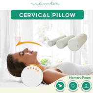 Cervical Neck Roll Pillow with Removable Cover Memory Foam Bolster Pillow for Bed Legs Back