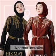 Hikmat Fashion Original A3006 Abaya Hikmat  noerbutikmuslim Gamis