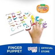 Finger puppets complete with Hijaiyah from the Letter Island