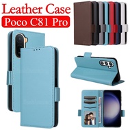 For PocoPhoneC81Pro 5G Flip Leather Phone Case For Xiaomi Poco C81 Pro C81Pro C81X C 81 PocoC81 Pro 
