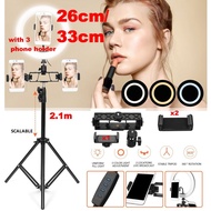 26CM/33CM 10inch/33 inches selfie RING LIGHT 210cm tripod table phone Camera stand live streaming ma