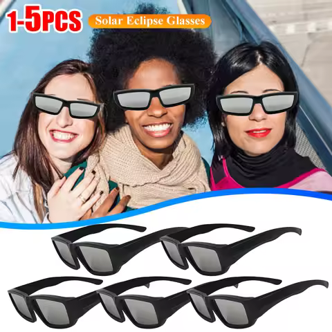 1/2/3/5 Pack Solar Eclipse Glasses ISO Certified Solar Eclipse Observation Glasses Plastic Eclipse G