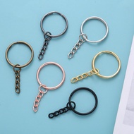 2.5cm Split Key Ring With Chain, Key Chain Ring, Key Chain, Keychain - Silver , Gold , Balck , Coppe