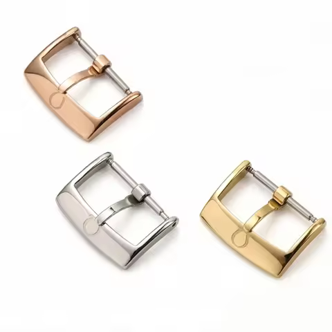14/16/18/20mm Silver/Gold Stainless Steel Watch Strap Pin Buckle Replacement Clasp for O-m-ega Leath