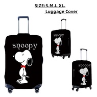 Elastic Travel Luggage Bag Protector Cover - Snoopy  Fits 18-32 Inch Luggage