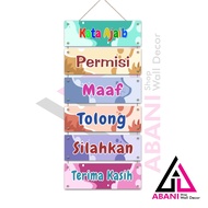 Kata Ajaib Hiasan Dinding Kelas TK SD Magic Word Poster Edukasi Dekorasi Dinding Kelas 5 Kata Ajaib