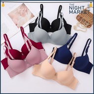 [Night Market]  Plain Underwire Seamless Push-up Bralette Bra/ Coli Wanita Seamless Bralette (34-40)