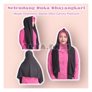 DUKA BHAYANGKARI SHAWL, PASHMINA MODEL, BLACK, THICK CHIFFON