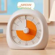 AIRE1NV Visual Timer, 60 Minute Silent Countdown Timer, Portable Focus Aid Plastic Study Timer Kids 