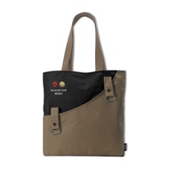 INBL Tote Bag Etymology Black Cream Zippered Canvas Totebag
