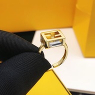 Fendi outlet方型戒指 男女同款 情侶對戒