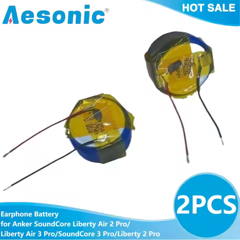 2PCS ICR1254 Earphone Battery for Anker SoundCore Liberty Air 2 Pro A3951 Liberty Air 3 Pro Soundcor