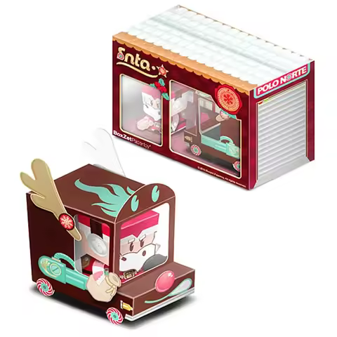Snta Christmas Van Car Box Cubee Ornaments Folding Cute Mini 3D Paper Model Papercraft DIY Kids Adul