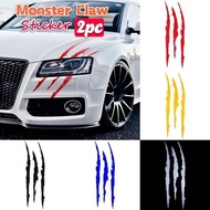 2pc car sticker Monster Claw 3Line body bumper door side skirt headlamp alza myvi bezza axia kancil 