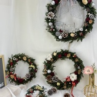 永生雪松聖誕花圈 (含LED燈飾)