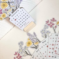 [moon] 2024 Bloomy Flowers Desk Calendar Creative Floral Desk Calendar Pretty Floral Desk Decor Series  Calendar (m)